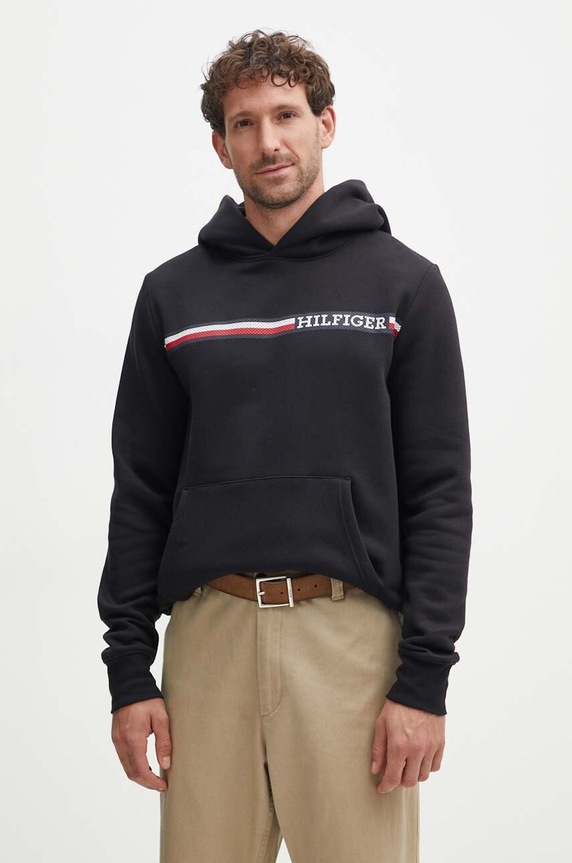 Dukserica Tommy Hilfiger print crna MW0MW36737