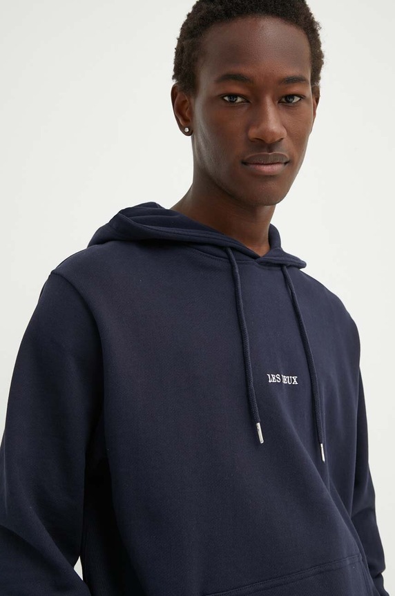 Pamučna dukserica Les Deux mornarsko plava LDM202033