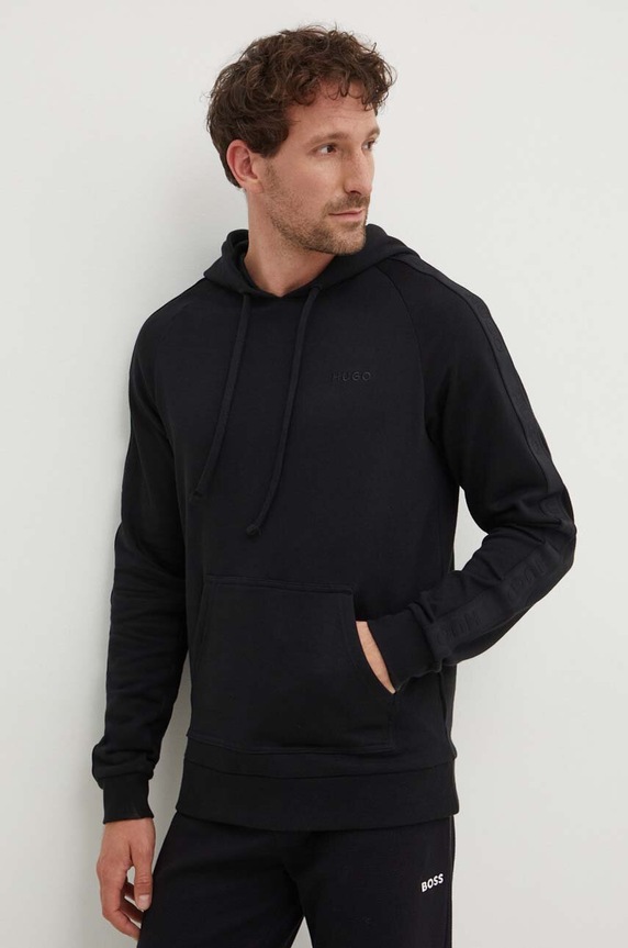 Pamučna dukserica HUGO pamuk crna 50520502