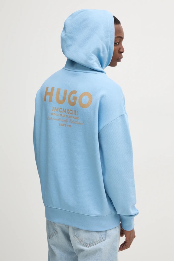 Odzież HUGO Blue bluza bawełniana Nazardo 50510724 niebieski