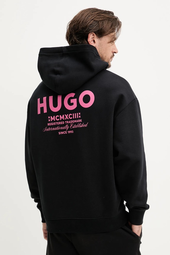 Hugo Blue bluza bawełniana Nazardo czarny 50510724