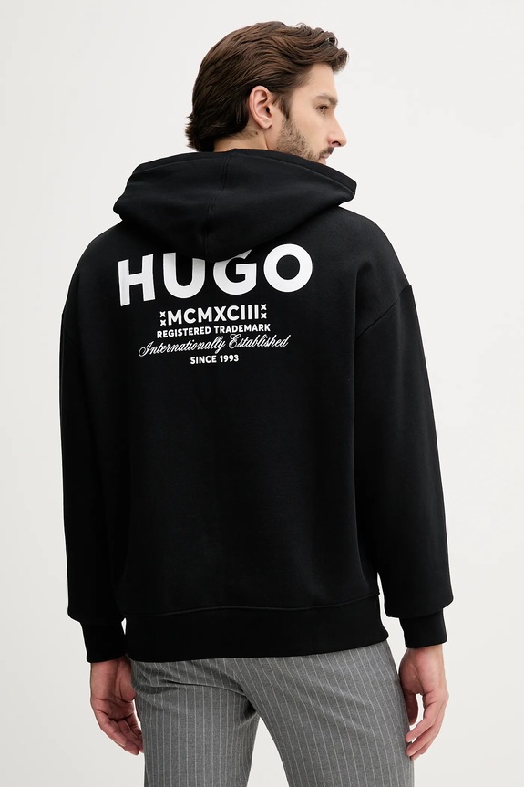 Hugo Blue bluza bawełniana Nazardo 50510724 czarny AA00