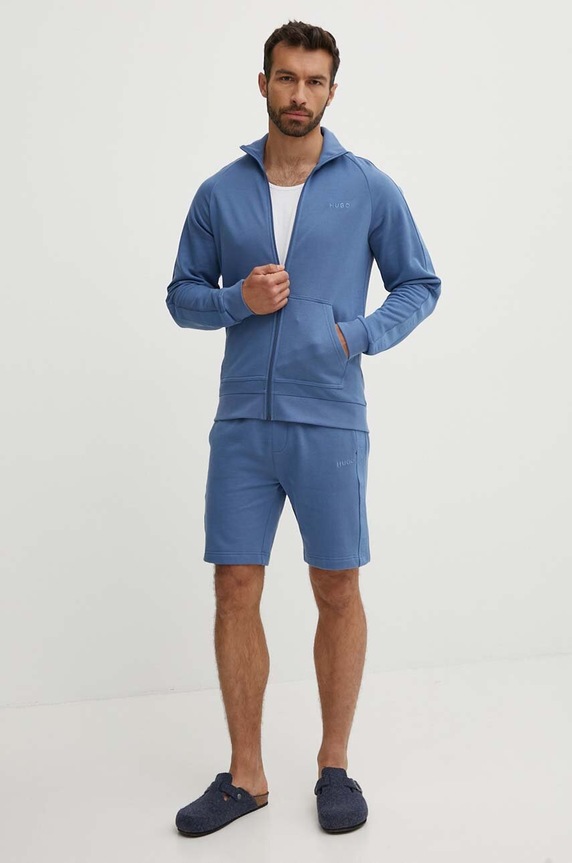 Bavlněná mikina HUGO 50520493 modrá SS25