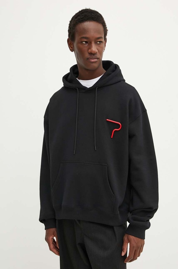 Bavlněná mikina MSGM s kapucí černá 3740MM133.247795