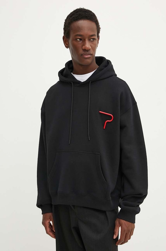 Bavlněná mikina MSGM s kapucí černá 3740MM133.247795