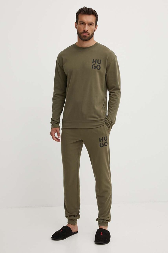 Mikina HUGO 50520462 zelená AW24
