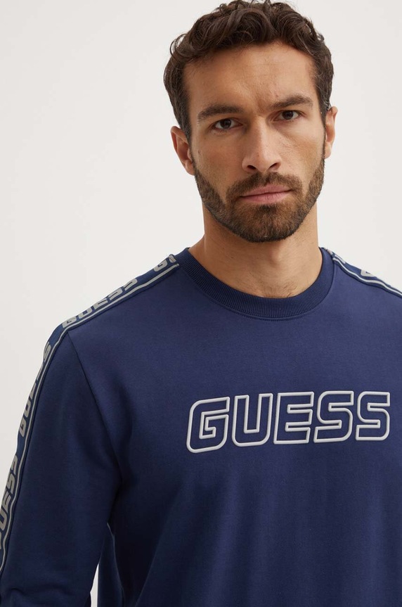 Mikina Guess ARLO bez kapuce námořnická modř Z4GQ24.K6ZS1