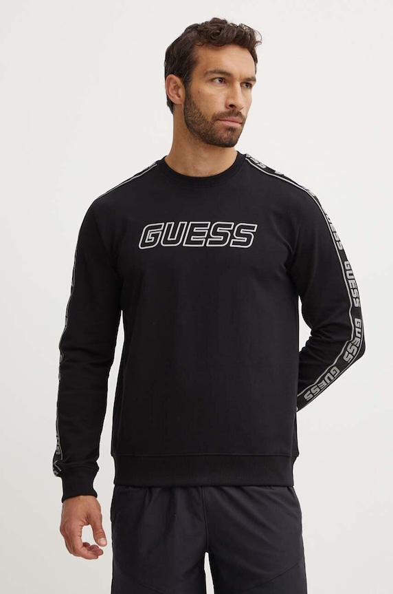 Mikina Guess ARLO s elastanom čierna Z4GQ24.K6ZS1