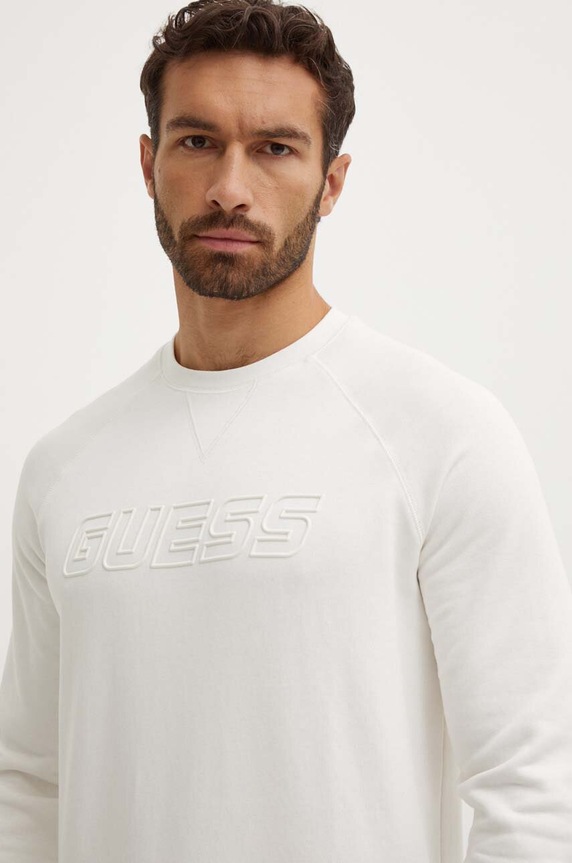 Guess bluza ALDWIN print bej Z4YQ16.KAIJ1