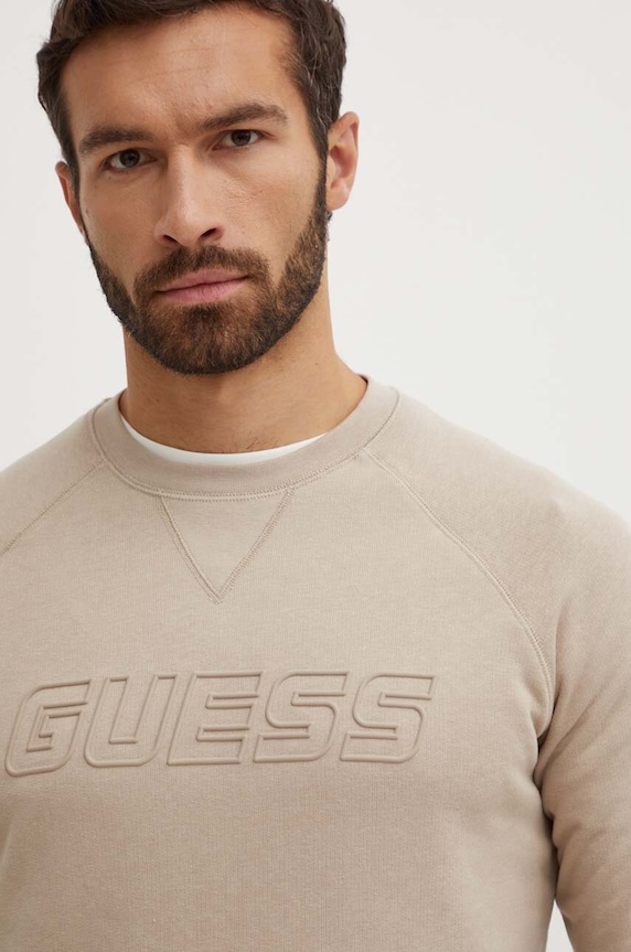 Суичър Guess ALDWIN бежов Z4YQ16.KAIJ1