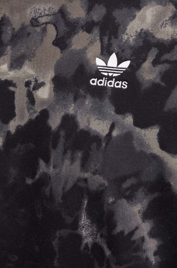 Bavlněná mikina adidas Originals Tie-Dyed Hooded Aop IZ2508 černá