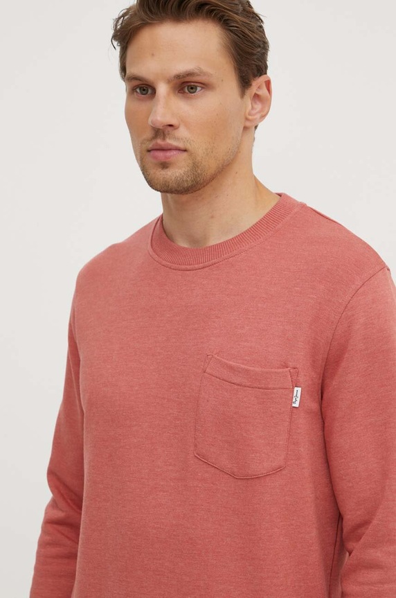 Mikina Pepe Jeans MANS CREW ružová PM582696