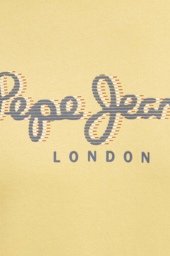 Pepe Jeans bluza bawełniana SAUL CREW PM582702 żółty