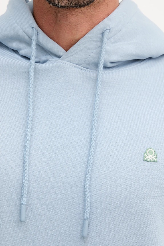 Pamučna dukserica United Colors of Benetton 342ZU201K plava