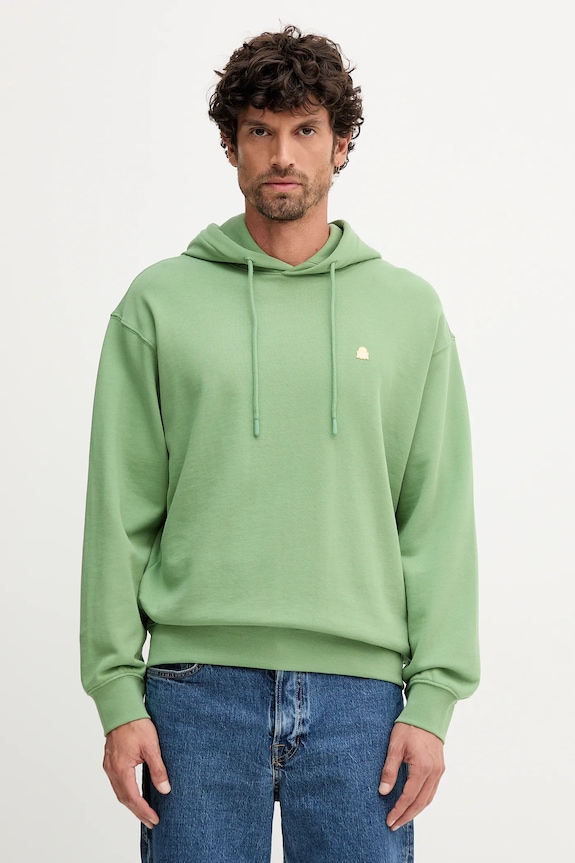 United Colors of Benetton hanorac de bumbac uni verde 342ZU201K