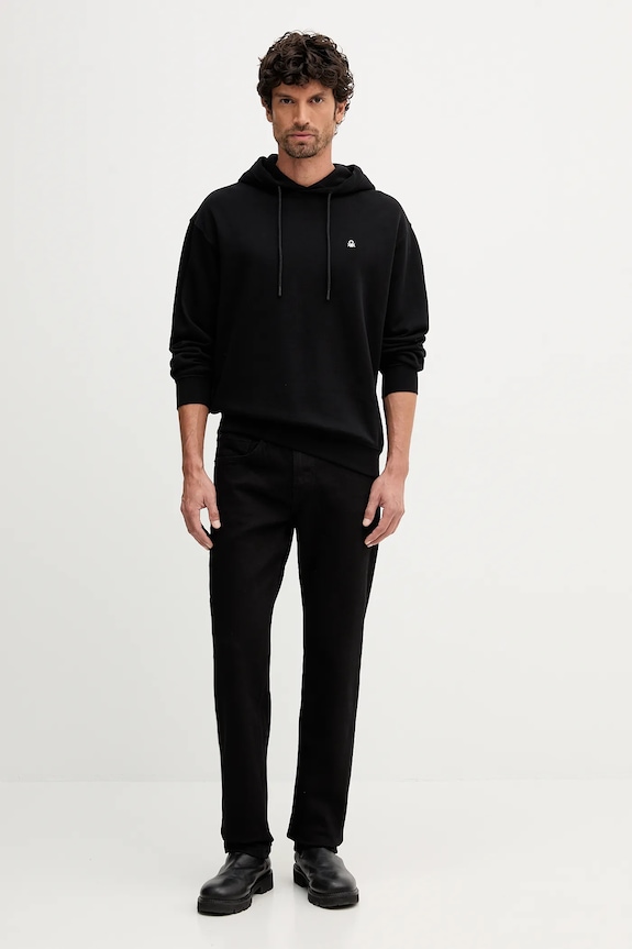 United Colors of Benetton hanorac de bumbac 342ZU201K negru AW25