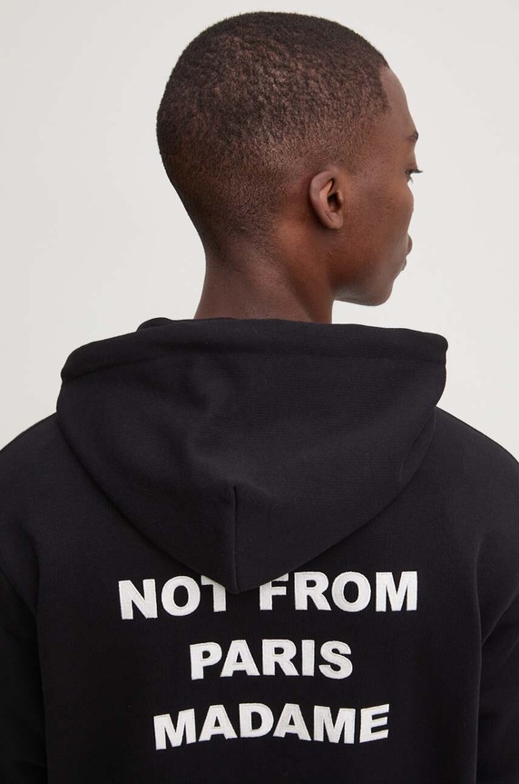 Bavlnená mikina Drôle de Monsieur Le Hoodie Slogan čierna PERM.HO162.CO127.BL