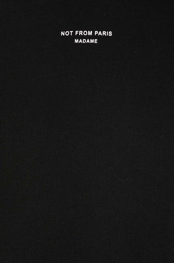 Drôle de Monsieur cotton sweatshirt Le Hoodie Slogan a Poche Classique PERM.HO161.CO127.BL