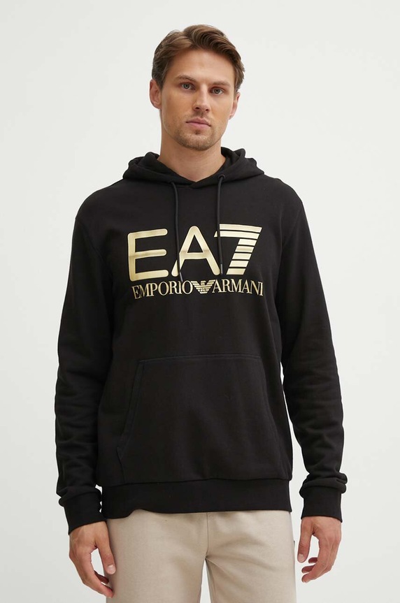 EA7 Emporio Armani pamut melegítőfelső fekete PJSHZ.6DPM16.1200