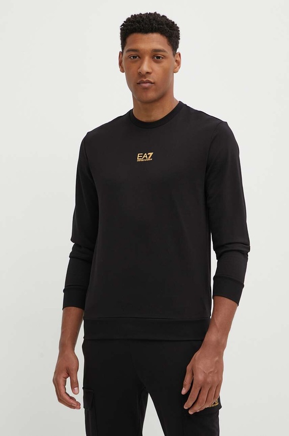EA7 Emporio Armani bluza bawełniana nadruk czarny PJVRZ.8NPM30.0208