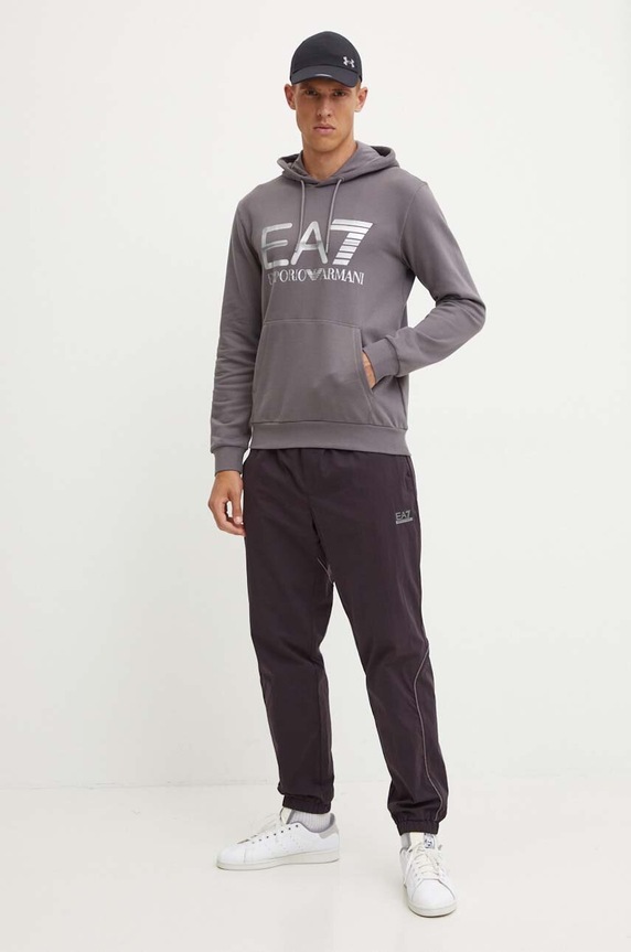 EA7 Emporio Armani hanorac de bumbac PJSHZ.6DPM16.1992 gri AW24