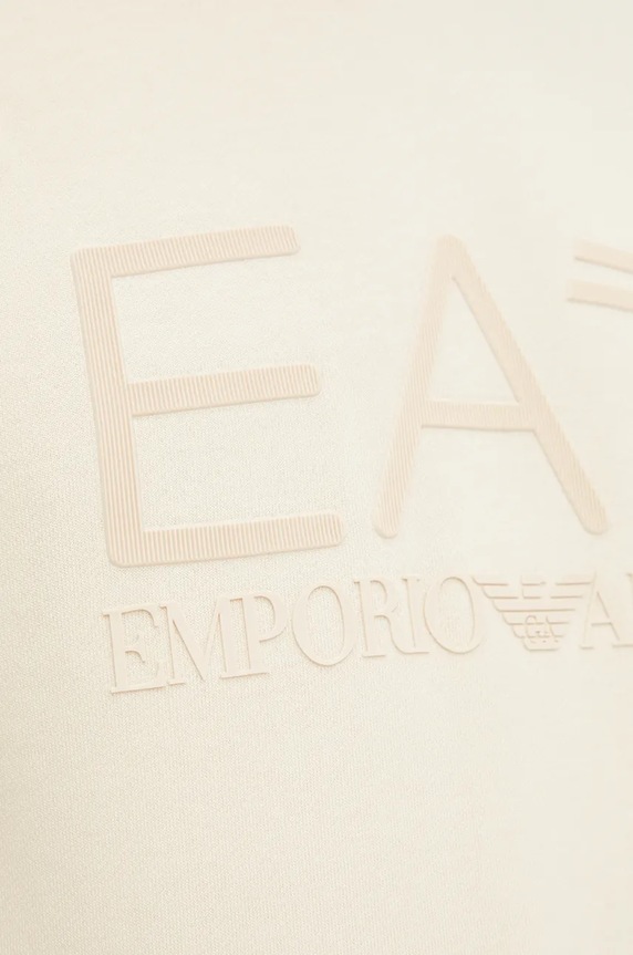 EA7 Emporio Armani felpa in cotone PJUAZ.6DPM22.1713 beige