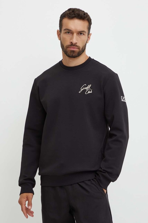 EA7 Emporio Armani bluza imprimeu negru PJUEZ.6DPM89.1200