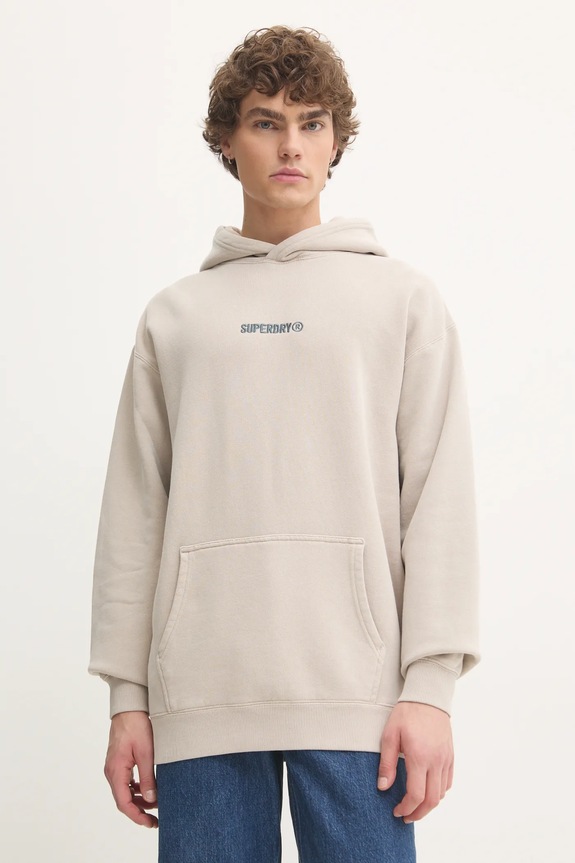 Mikina Superdry s kapucňou béžová M2013727A.7MO
