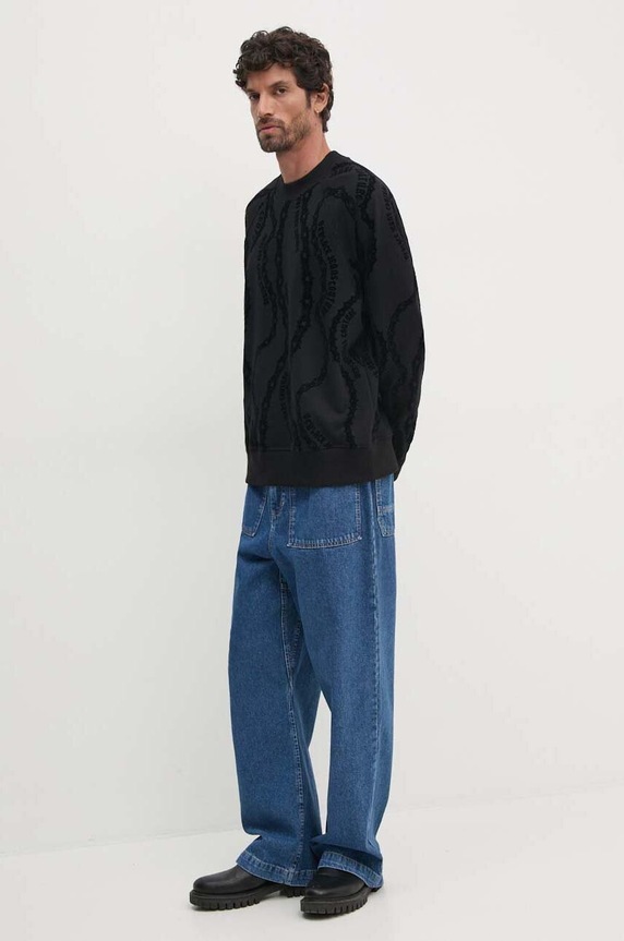 Bavlněná mikina Versace Jeans Couture 77GAI3X0.FS176 černá AW24