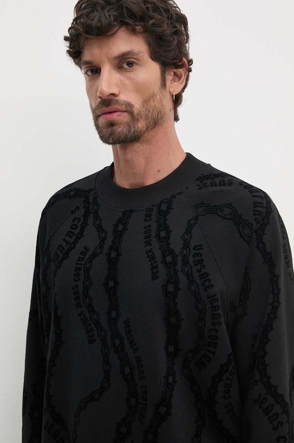 Bavlněná mikina Versace Jeans Couture černá 77GAI3X0.FS176