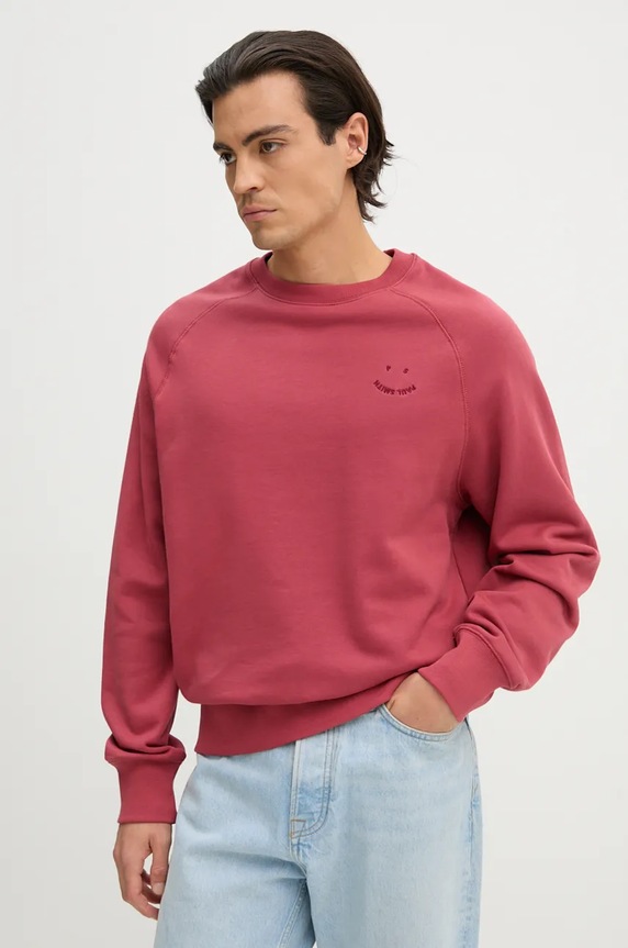 Βαμβακερή μπλούζα PS Paul Smith βαμβάκι ροζ M2R.958XE.N22126