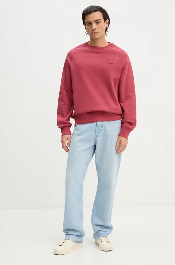 Βαμβακερή μπλούζα PS Paul Smith M2R.958XE.N22126 ροζ AW24