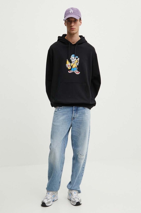 Vans hanorac de bumbac VN000JE6BLK1 negru AW24