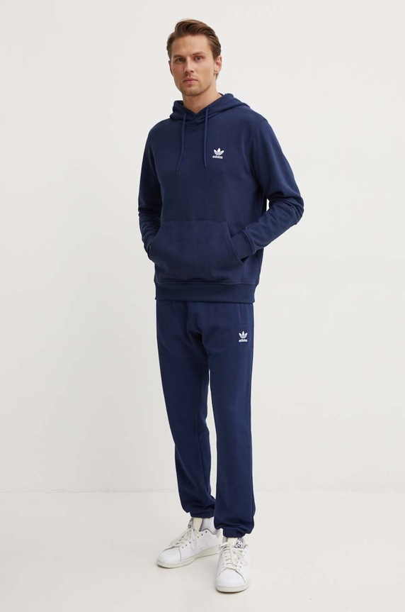 Pamučna dukserica adidas Originals IX7668 mornarsko plava AW24
