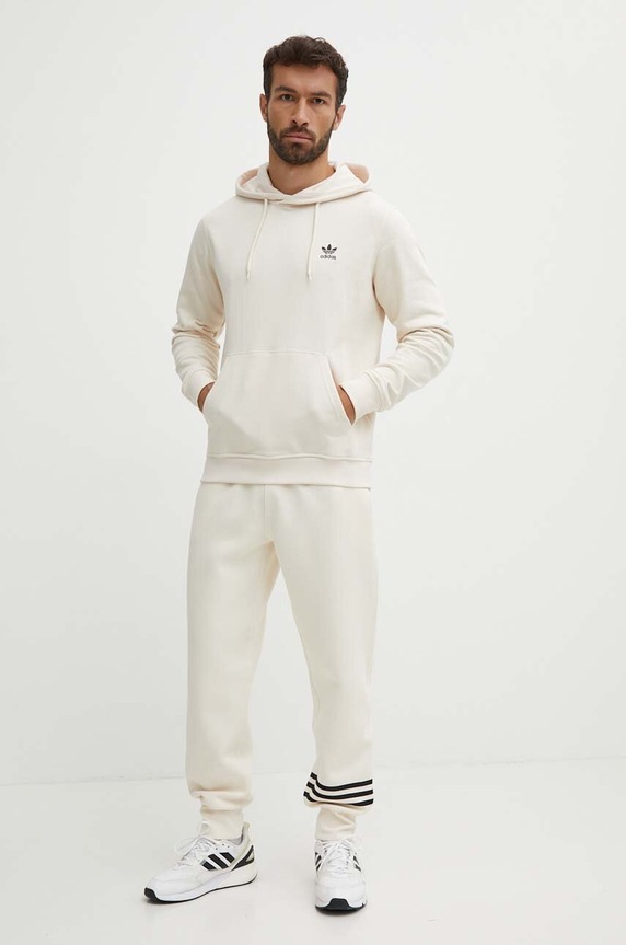 Pamučna dukserica adidas Originals IX7669 bež AW24