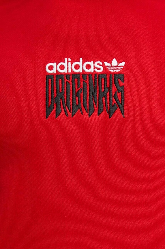 adidas Originals hanorac de bumbac IZ4835 rosu