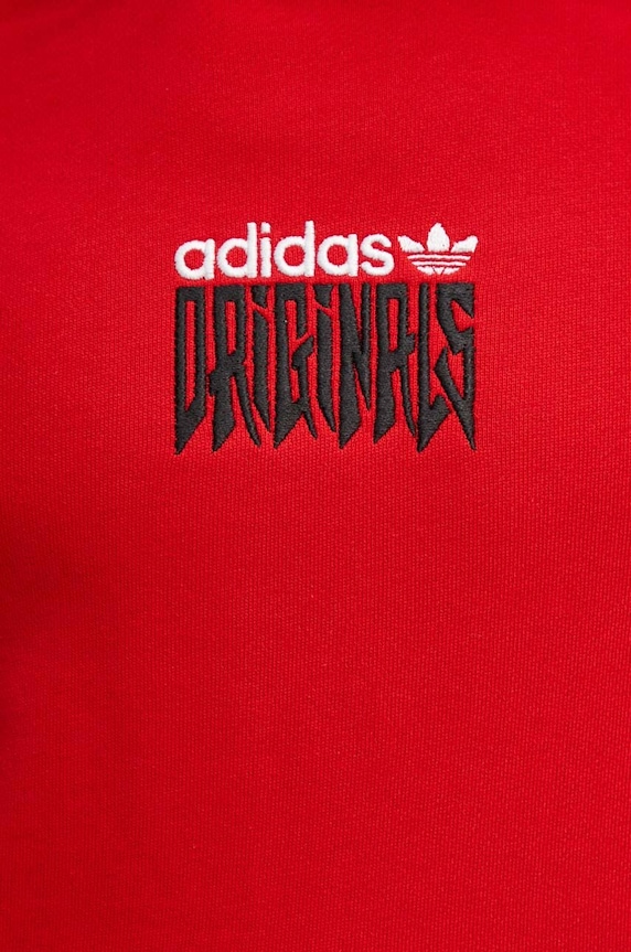adidas Originals hanorac de bumbac IZ4835 rosu