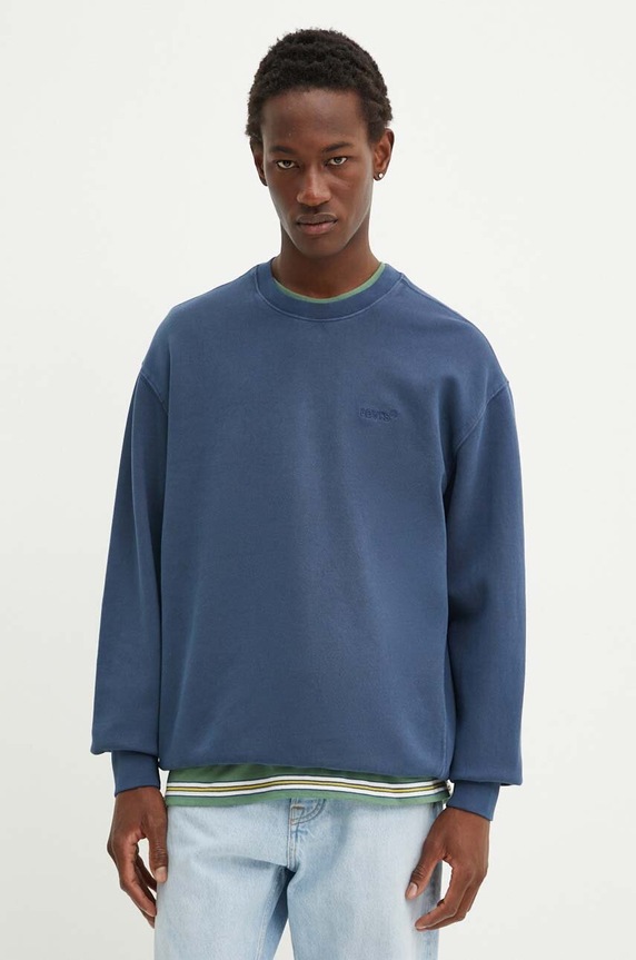 Levi's bluza z kapturem niebieski A9244