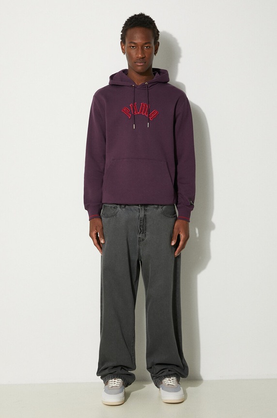 Puma bluza bawełniana Classics Play Paris Hoodie 626766 fioletowy AW24