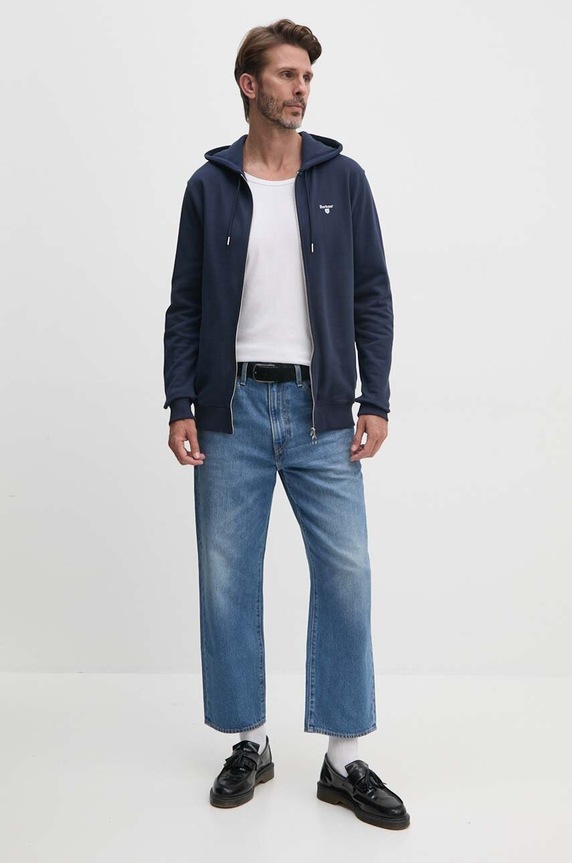 Barbour bluza bawełniana MOL0649 granatowy AW24