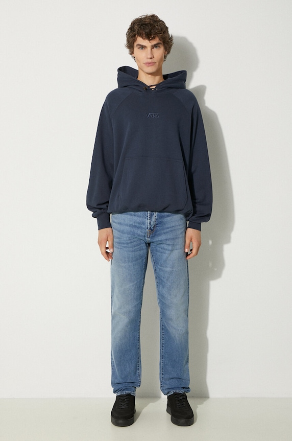 Vans cotton sweatshirt Premium Classics LX Hoodie Fleece VN000GZ1D6Q1 navy AW24