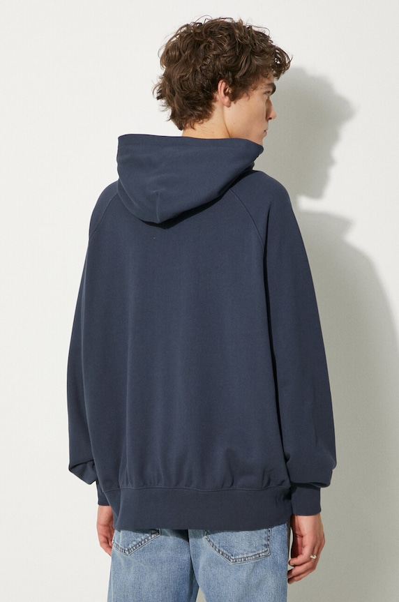 Clothing Vans cotton sweatshirt Premium Classics LX Hoodie Fleece VN000GZ1D6Q1 navy