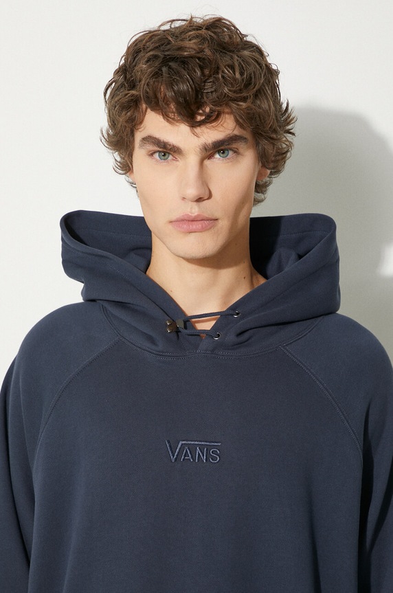 Vans cotton sweatshirt Premium Classics LX Hoodie Fleece VN000GZ1D6Q1 navy