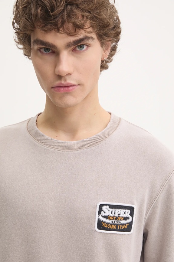 Bavlnená mikina Superdry béžová M2014111A.2XU