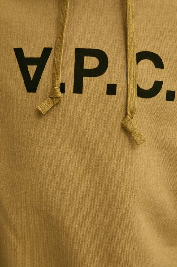 Bavlnená mikina A.P.C. hoodie standard grand vpc GOTS COHBN.M27908 žltá