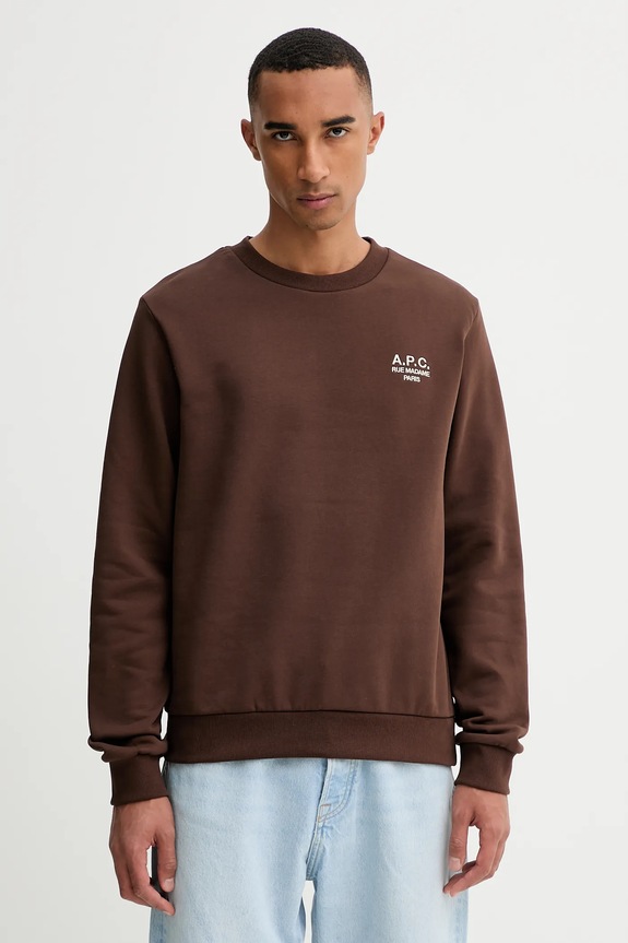 Кофта A.P.C. standard rue madame GOTS без капюшона коричневий COHBV.M27913