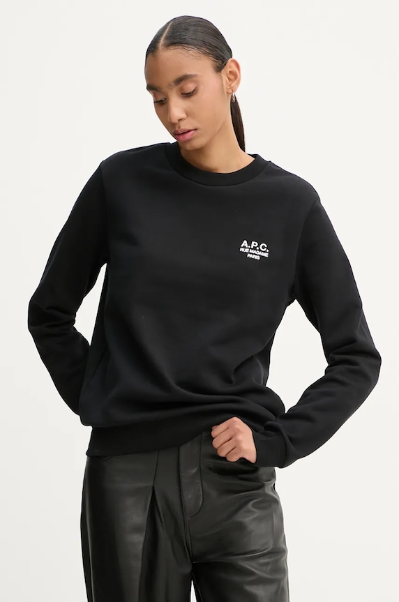 A.P.C. felső standard rue madame GOTS aplikációval fekete COHBV.M27913
