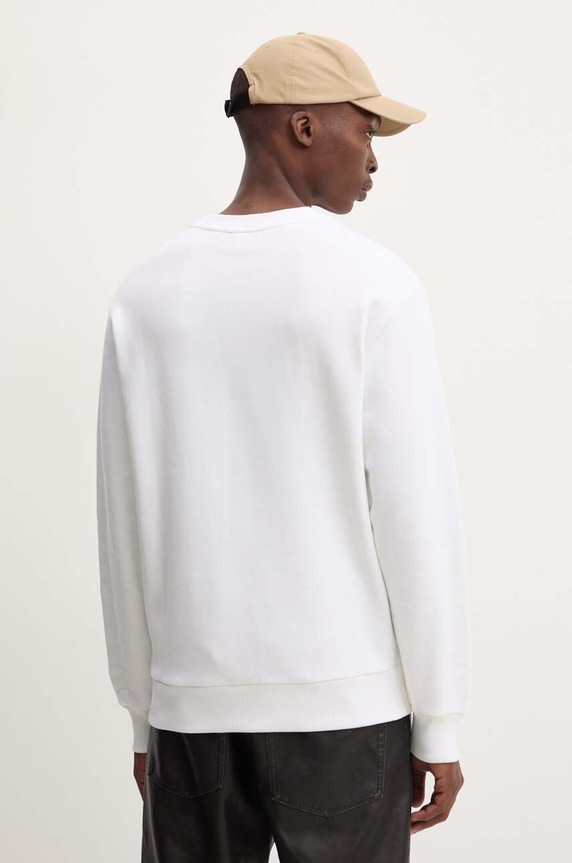 Odzież A.P.C. bluza bawełniana sweat boxy micro logo GOTS COHBX.H27910 biały