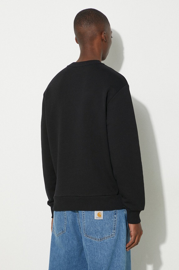 Odzież A.P.C. bluza bawełniana sweat boxy micro logo GOTS COHBX.H27910 czarny