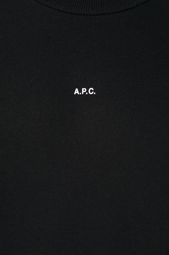 A.P.C. bluza bawełniana sweat boxy micro logo GOTS COHBX.H27910